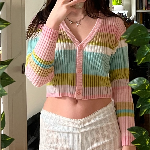Miss Selfridges striped knit cardigan - Picture 2 of 3